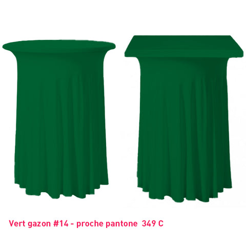 Housse plissée de mange-debout vert gazon