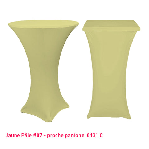Chaussette mange-debout lycra jaune pâle