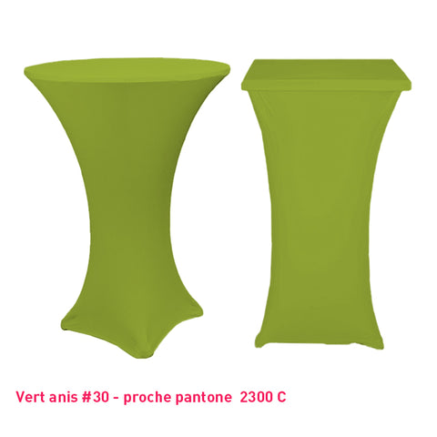 Chaussette mange-debout lycra vert anis