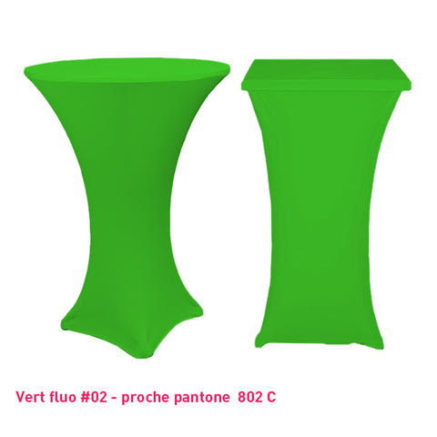 Chaussette mange-debout lycra vert fluo