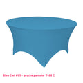 Housse de table ronde bleu ciel