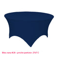 Housse de table ronde bleu navy