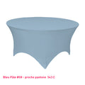 Housse de table ronde bleu pâle