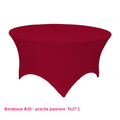 Housse de table ronde bordeaux