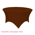Housse de table ronde chocolat
