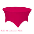 Housse de table ronde fuchsia