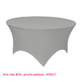 Housse de table ronde gris clair
