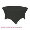Housse de table ronde gris très foncé