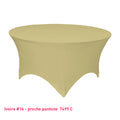 Housse de table ronde ivoire