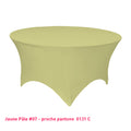 Housse de table ronde jaune pâle