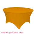 Housse lycra pour table ronde orange