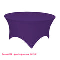 Housse de table ronde prune