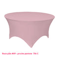 Housse de table ronde rose pâle