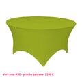 Housse de table ronde vert anis