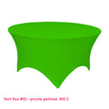 Housse de table ronde vert fluo