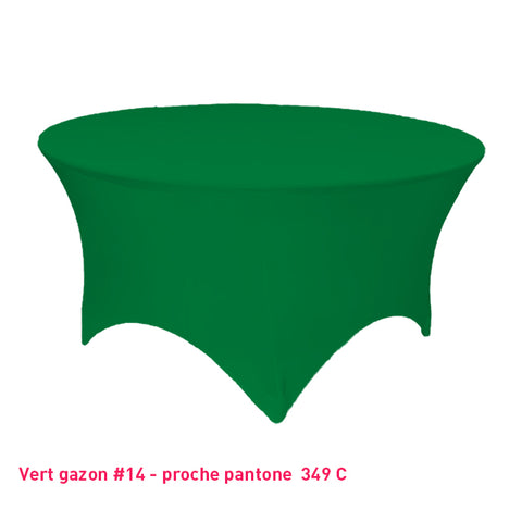 Housse de table ronde vert gazon