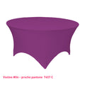 Housse de table ronde violine