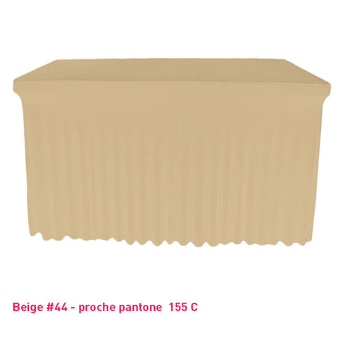 Housse de buffet/table avec juponnage beige
