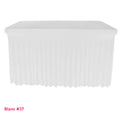 Housse de buffet/table avec juponnage blanche