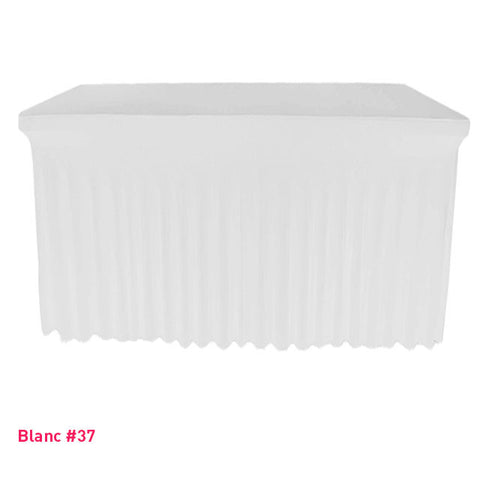 Housse de buffet/table avec juponnage blanche