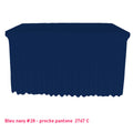 Housse de buffet/table avec juponnage bleu navy