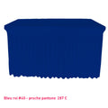 Housse de buffet/table avec juponnage bleu roi