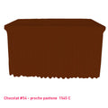 Housse plissée pour buffet/table marron foncé (chocolat)