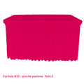 Housse de table/buffet avec juponnage fuchsia