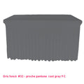 Housse de buffet/table avec juponnage gris foncé