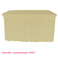 Housse de buffet/table  avec juponnage ivoire