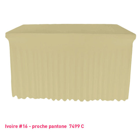 Housse de buffet/table  avec juponnage ivoire