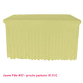 Housse de table/buffet avec juponnage jaune pâle