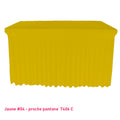 Housse de table/buffet avec juponnage jaune vif