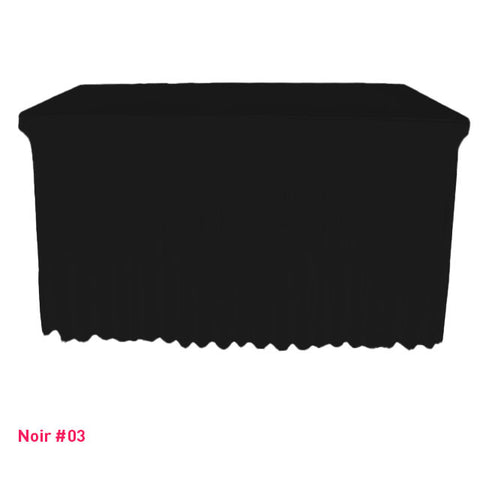 Housse de buffet/table avec juponnage noire