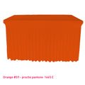 Housse de table/buffet avec juponnage orange