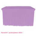 Housse de table/buffet avec juponnage parme