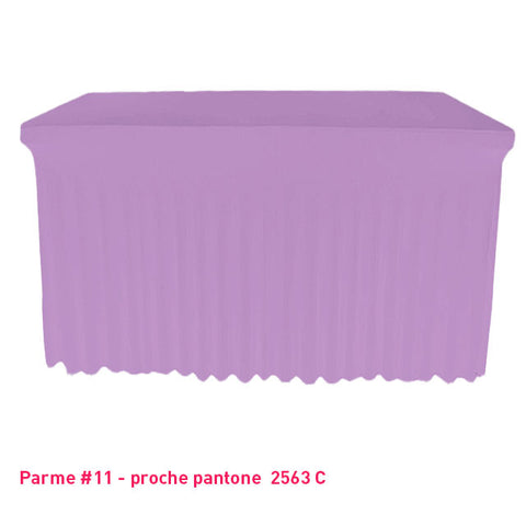 Housse de table/buffet avec juponnage parme