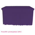 Housse de buffet/table avec juponnage prune