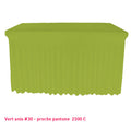 Housse de buffet/table avec juponnage vert anis