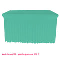Housse de buffet/table avec juponnage vert d'eau
