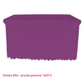 Housse de table/buffet avec juponnage violine