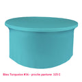 Nappe lycra pour table ronde bleu turquoise