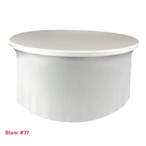 Nappe lycra pour table ronde blanche