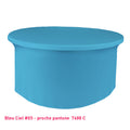 Nappe lycra pour table ronde bleu ciel