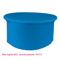 Nappe lycra pour table ronde bleu saphir