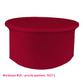 Nappe lycra pour table ronde bordeaux