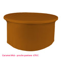 Nappe lycra pour table ronde caramel