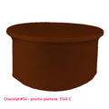 Nappe lycra pour table ronde marron foncé (chocolat)
