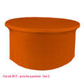 Nappe lycra pour table ronde corail