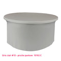 Nappe lycra pour table ronde gris clair